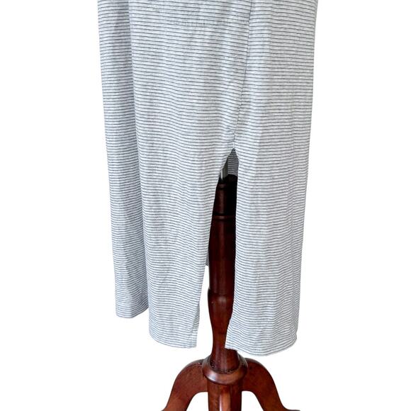 Tasc Performance Dress Medium Womens Gray Striped Sleeveless Side Slit Midi (2) - Picture 6 of 12